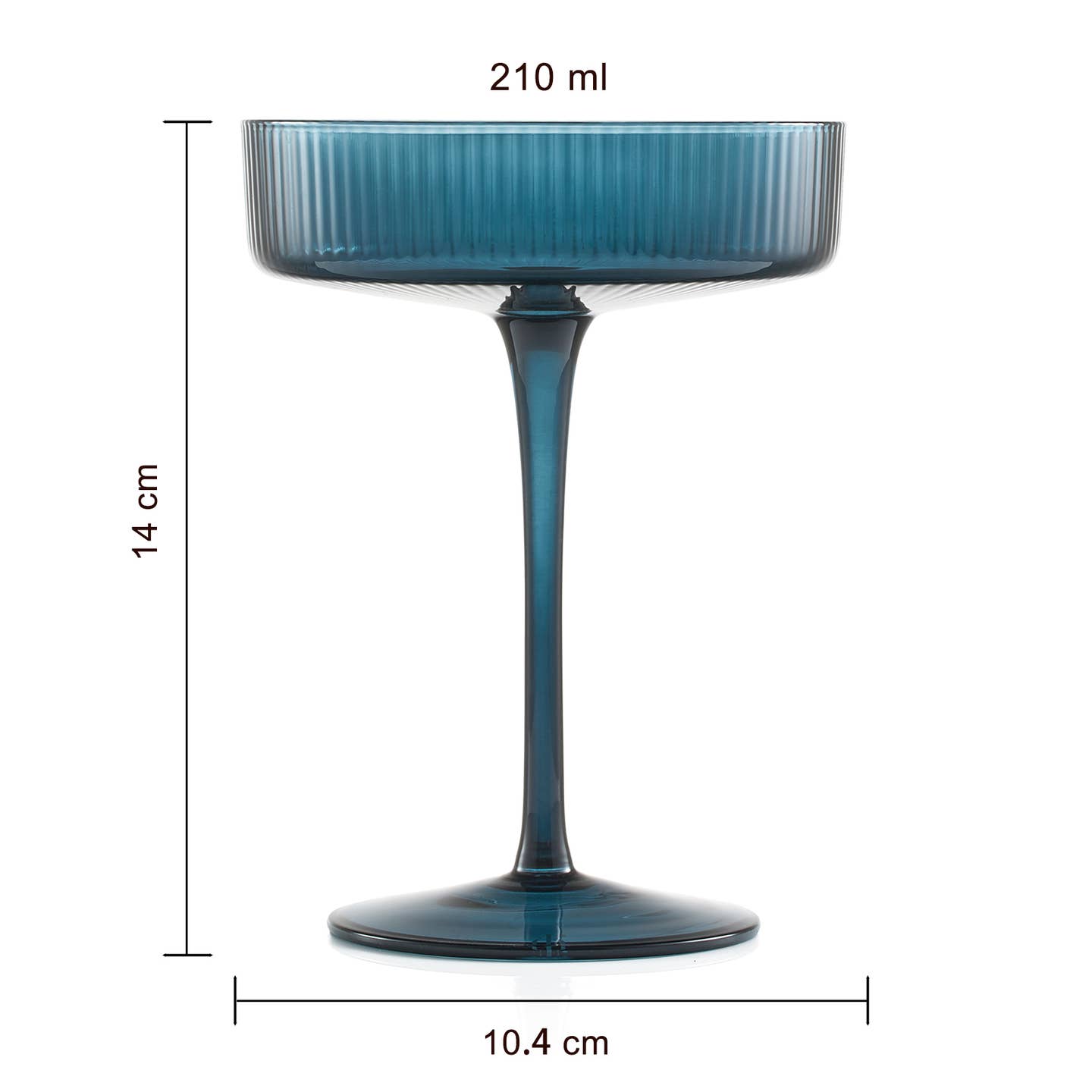 Art Deco Ribbed Pastel Coupe & Cocktail Glasses – Elegant Vintage-Inspired Drinkware