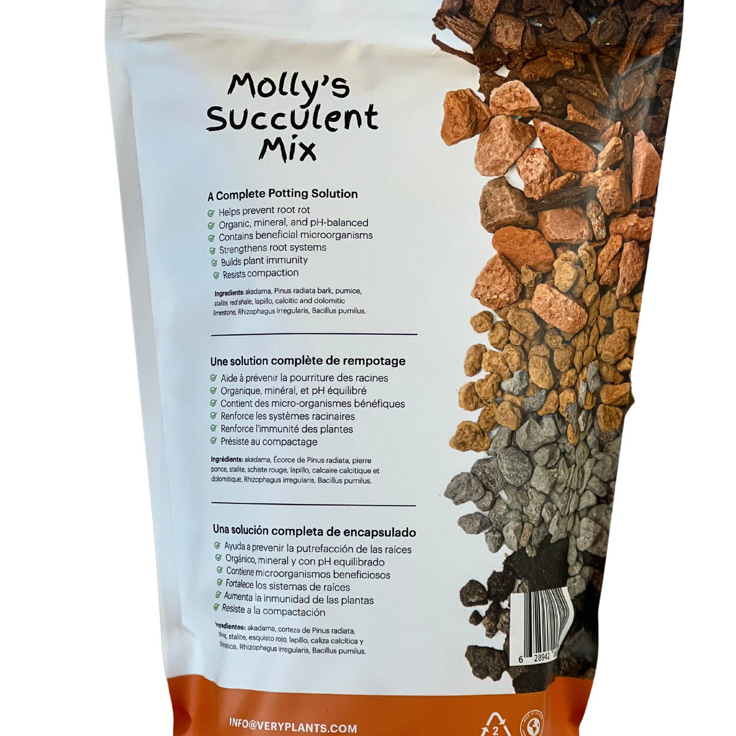 Mélange pour plantes succulentes de Molly – Terreau granuleux de qualité supérieure pour cactus et plantes succulentes