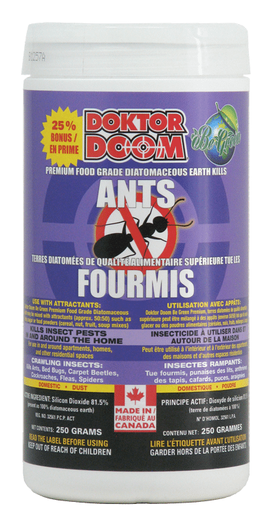 Dr.Doom Be Green Premium Food Grade Diatomaceous Earth Residual (ANTS) Shaker 250g