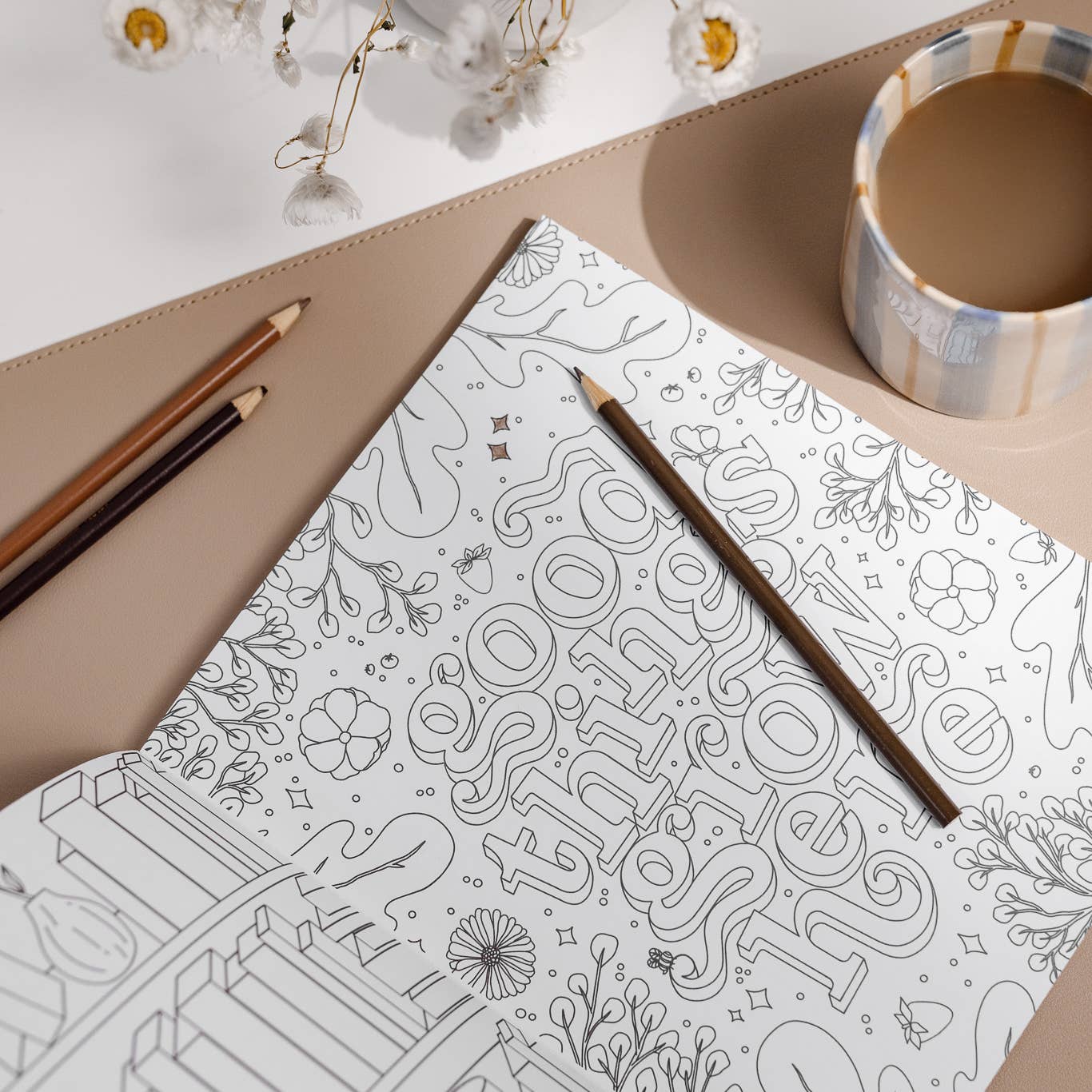 Good Things Grow Here – Floral Coloring Book