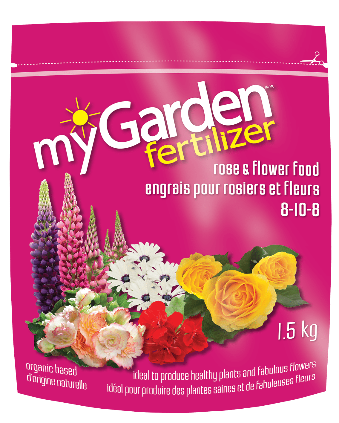 Rose and Flower 8-10-8 Organic Fertilizer 1.5kgs