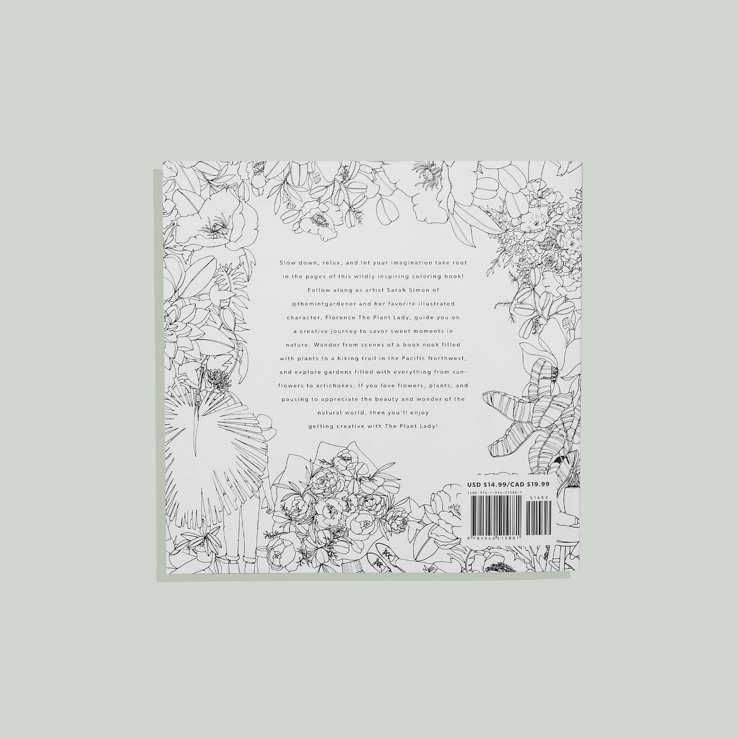 The Plant Lady – A Floral Coloring Book for Botanical Lovers