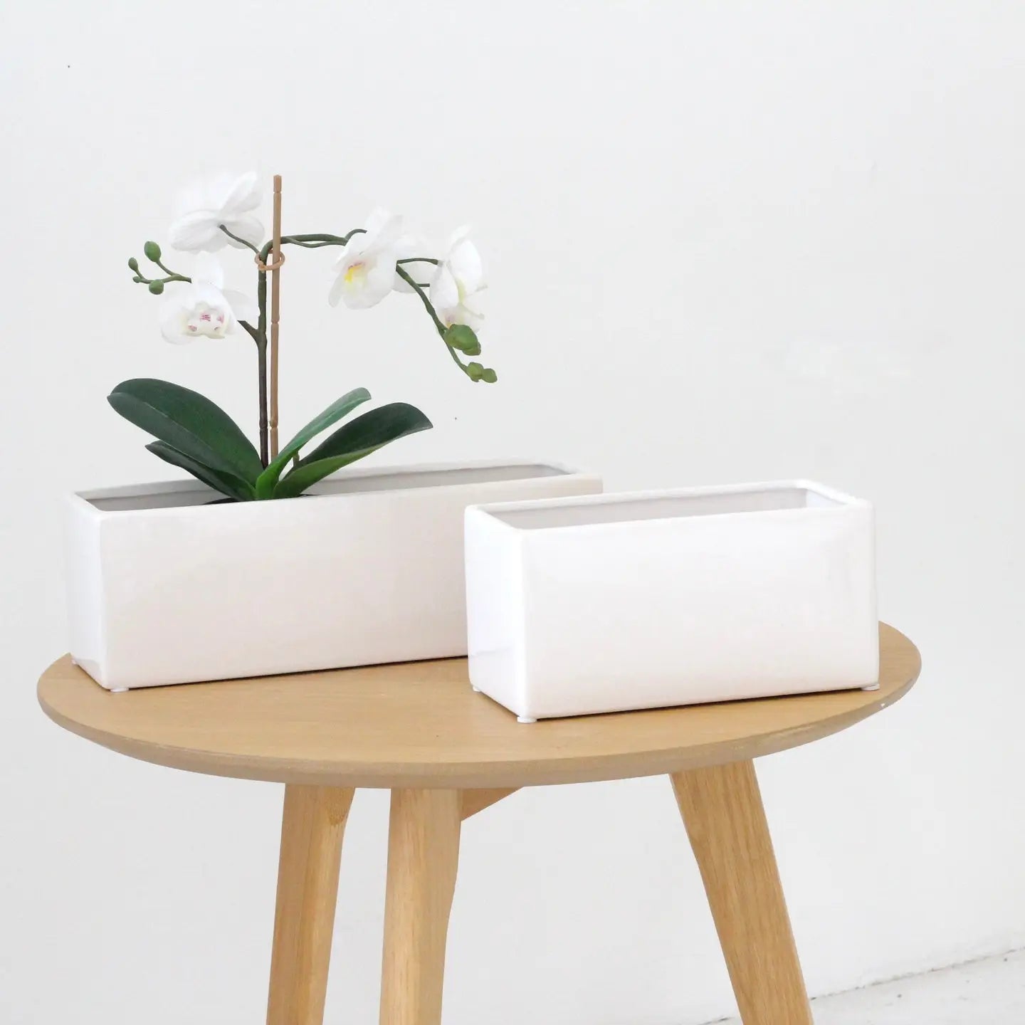 small indoor planter box Ceramic/Concrete Rectangle Planter Box – Urbane Eight Inc