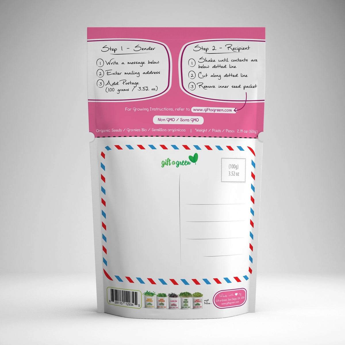 I Love You Radish Microgreens Grow Card | Giftagreen
