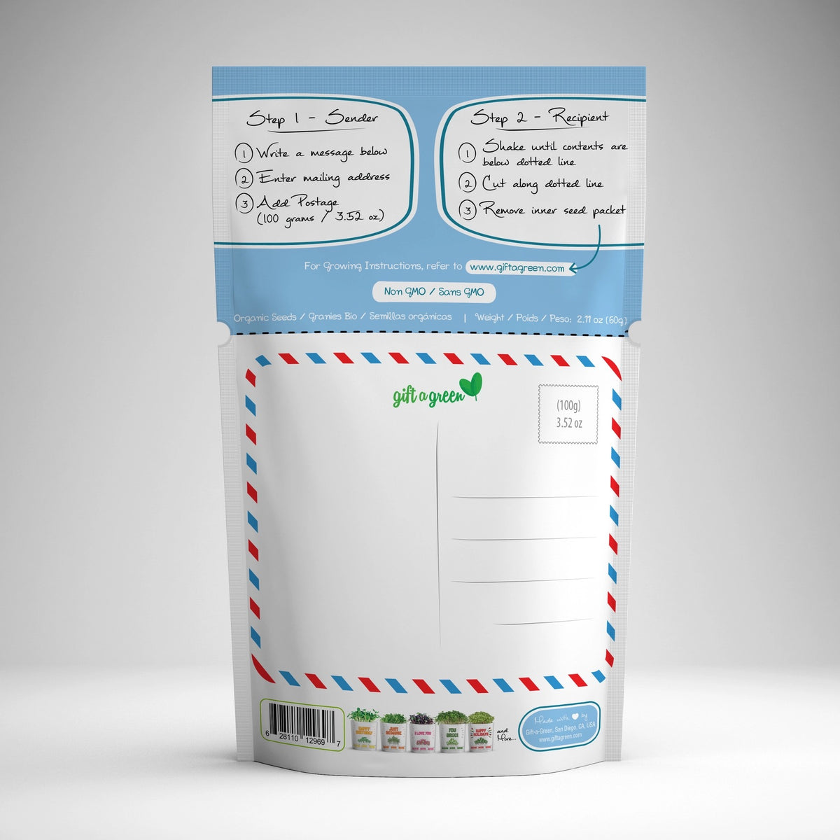 I Miss You Arugula Microgreens Grow Card | Giftagreen