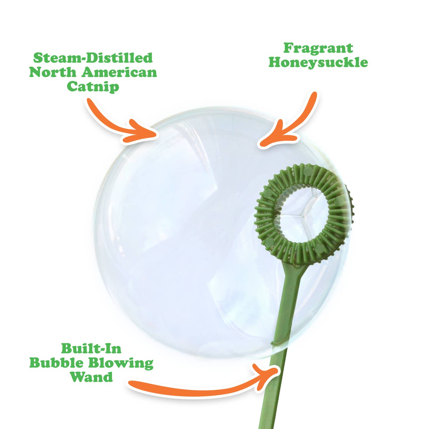 Catnip Bubbles with Honeysuckle – Interactive, Herbal Bubble Fun for Cats