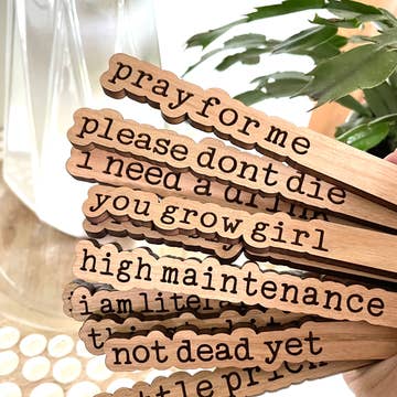 Funny Plant Stakes – Humorous Plant Markers for Pots & Gardens