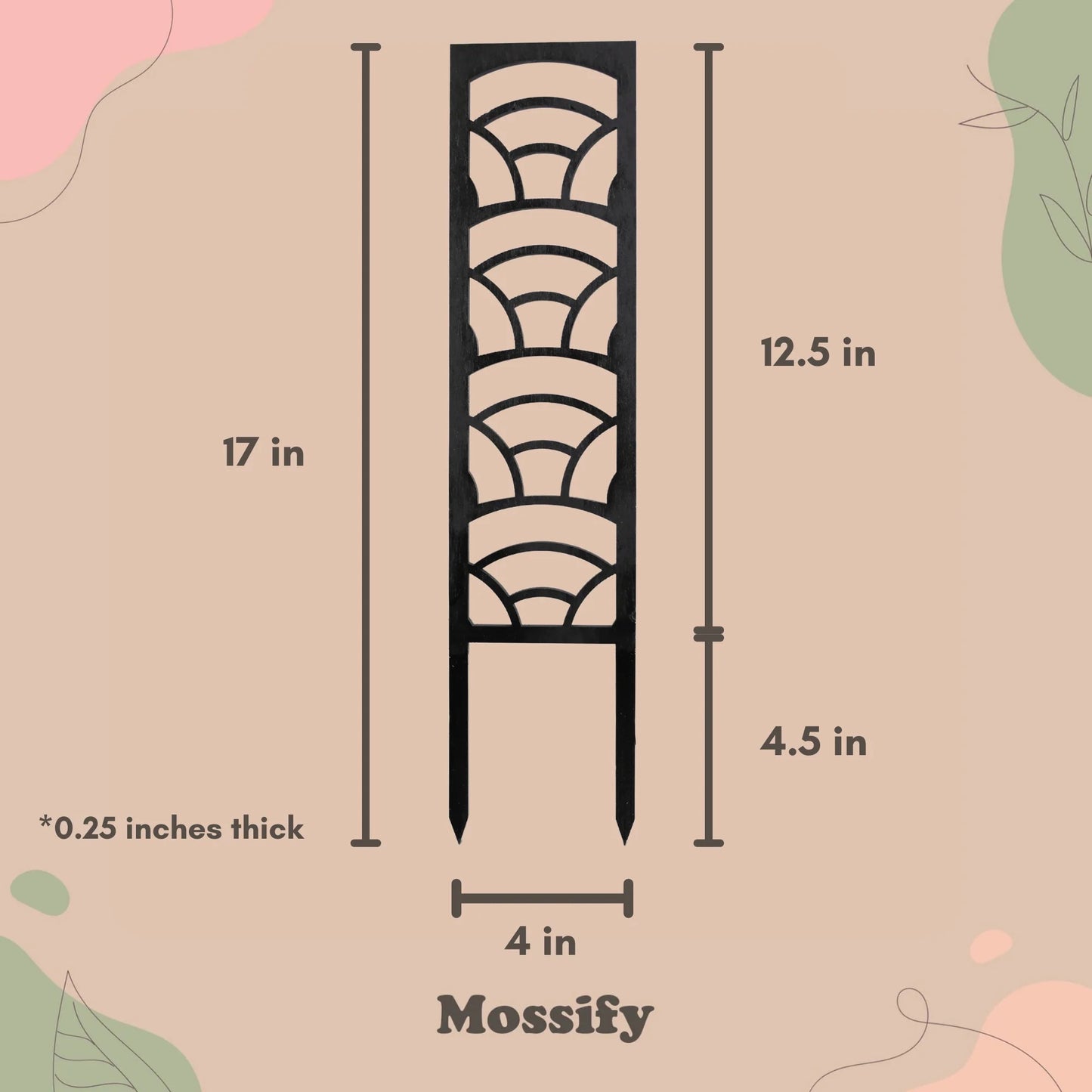 rainbow wooden trellis with measurements