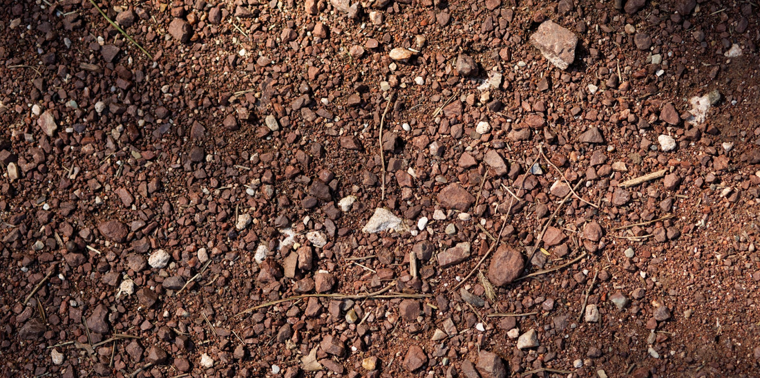 loose soil with different rocky textures