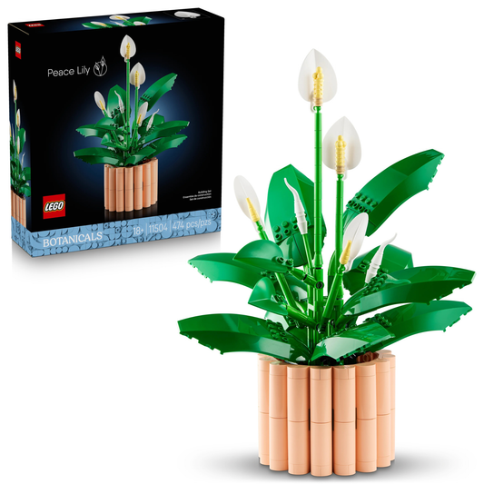 LEGO Botanicals Peace Lily 11504 building set box front and build set