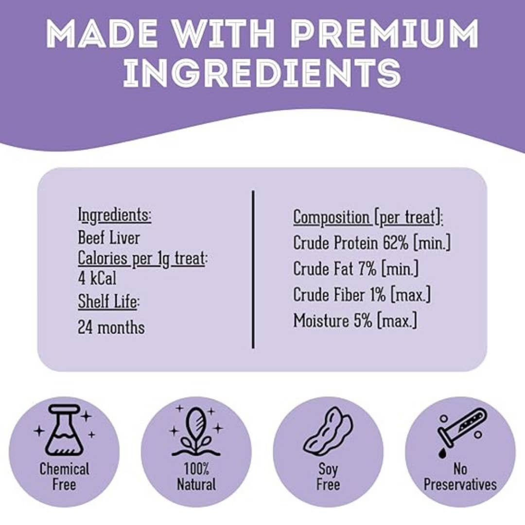 Freeze-Dried Beef Liver Pet Treats – Protein-Rich, High-Reward Training Snack