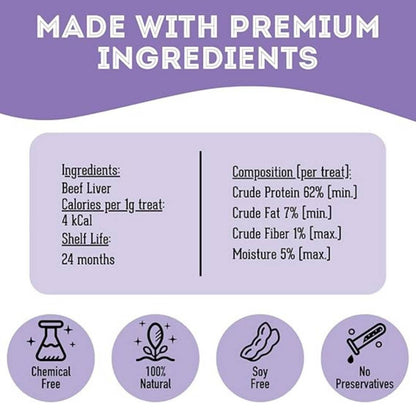 Freeze-Dried Beef Liver Pet Treats – Protein-Rich, High-Reward Training Snack