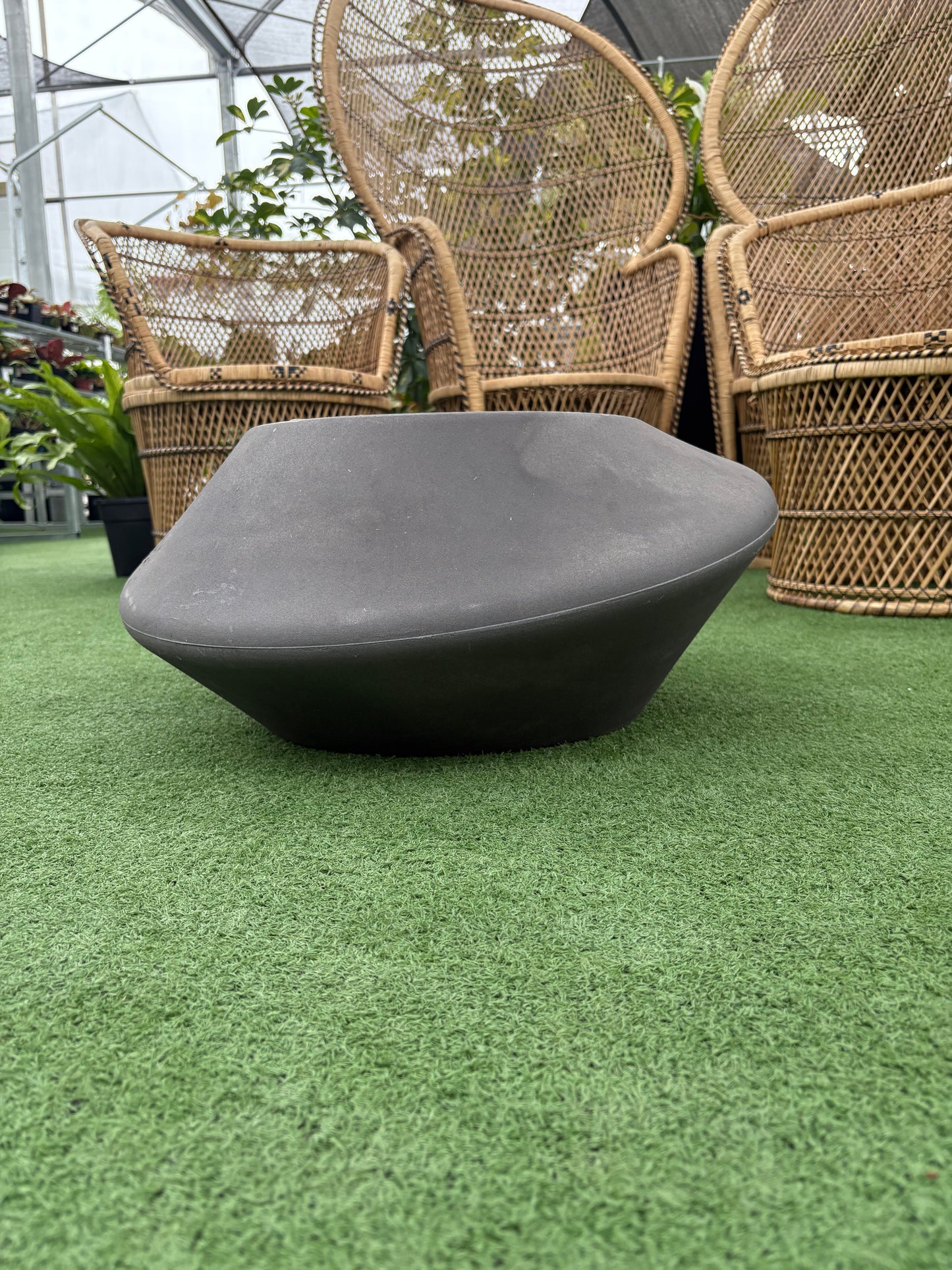 Top Pot Low Planter – Sleek Matte Ceramic Indoor Pot