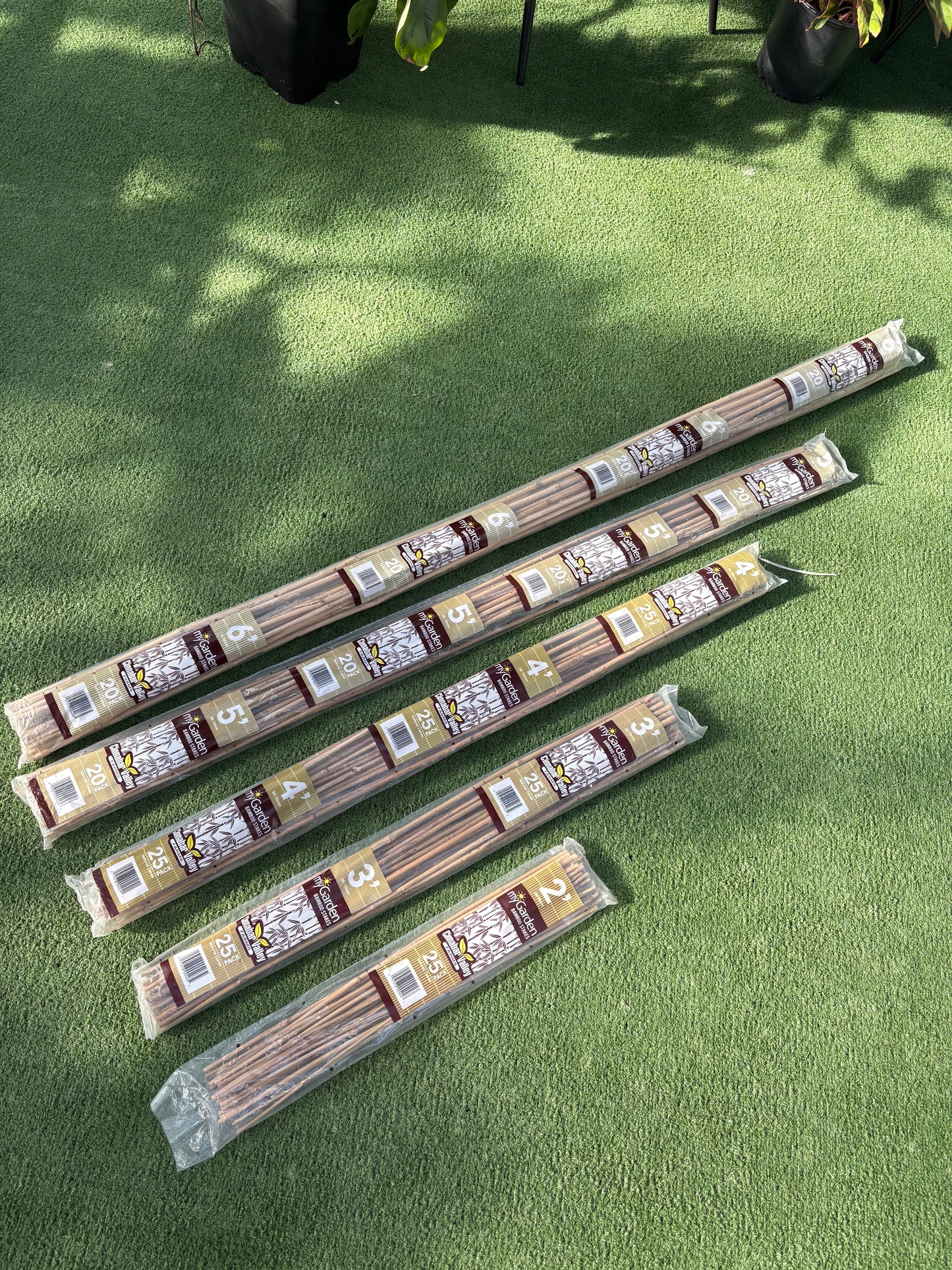 Bamboo Stakes Natural Packs – Durable Plant Support Stakes