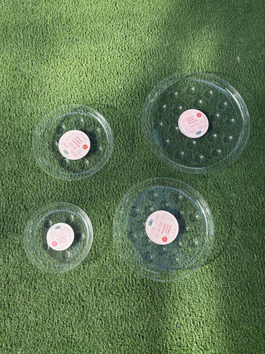 Soucoupe transparente design Curtis Wagner pour plantes lourdes – Bac à eau durable pour pots