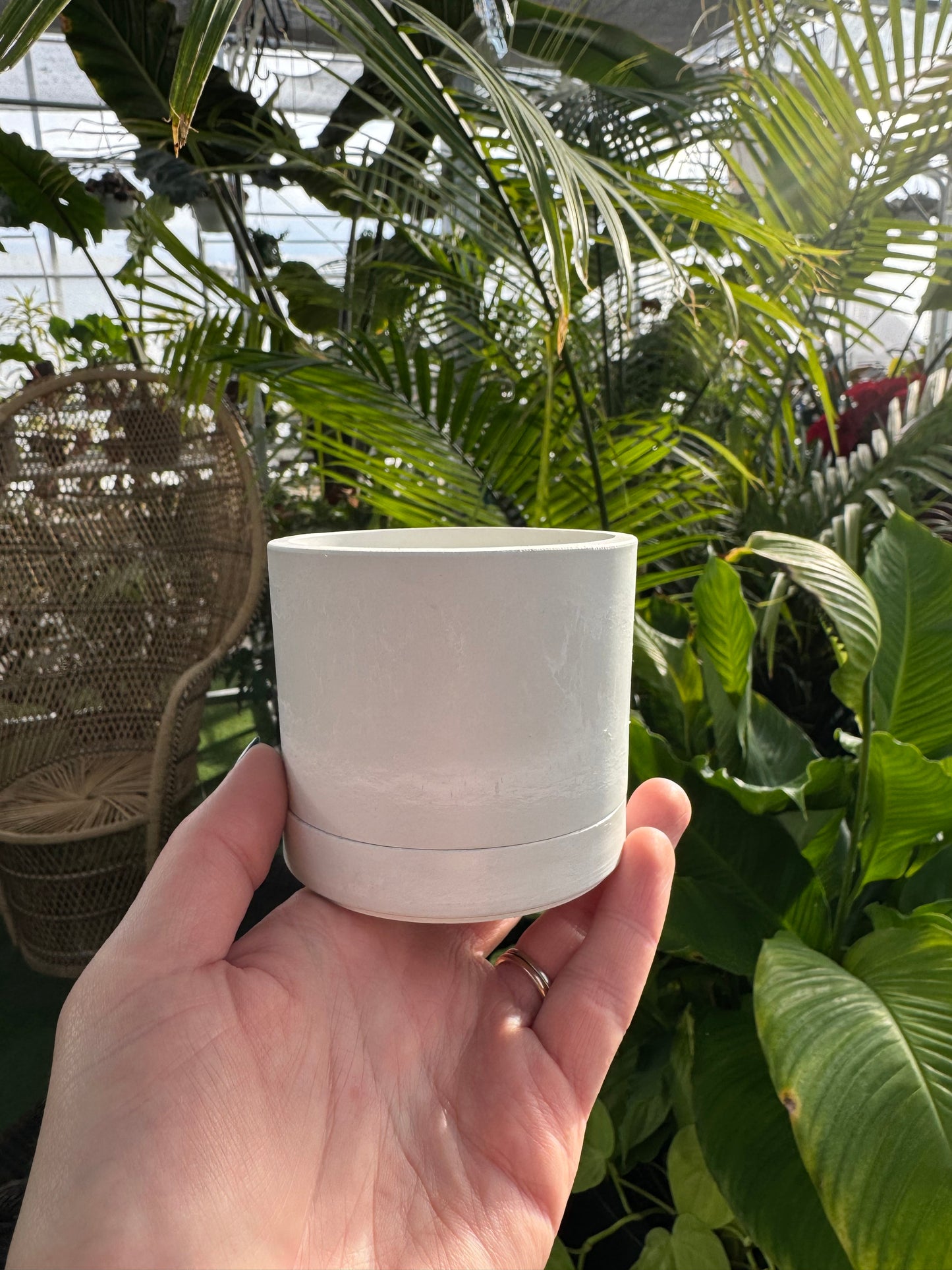 Jardinière en pierre Kanso Design 3" + Soucoupe