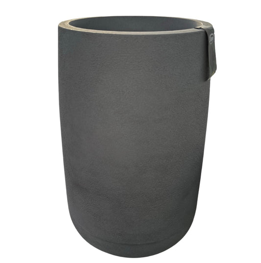 Bios Round Planter – Burnt Cement Finish for Modern Indoor/Outdoor Plants