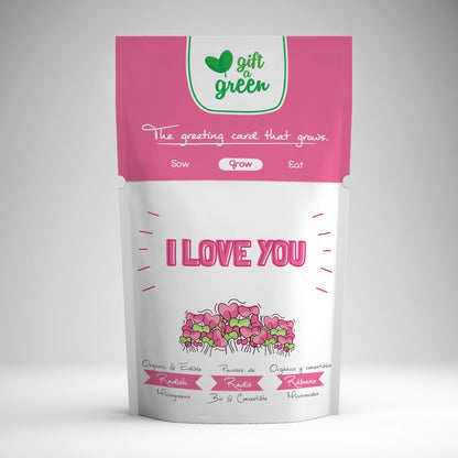 I Love You Radish Microgreens Grow Card | Giftagreen