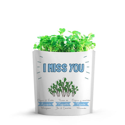 I Miss You Arugula Microgreens Grow Card | Giftagreen