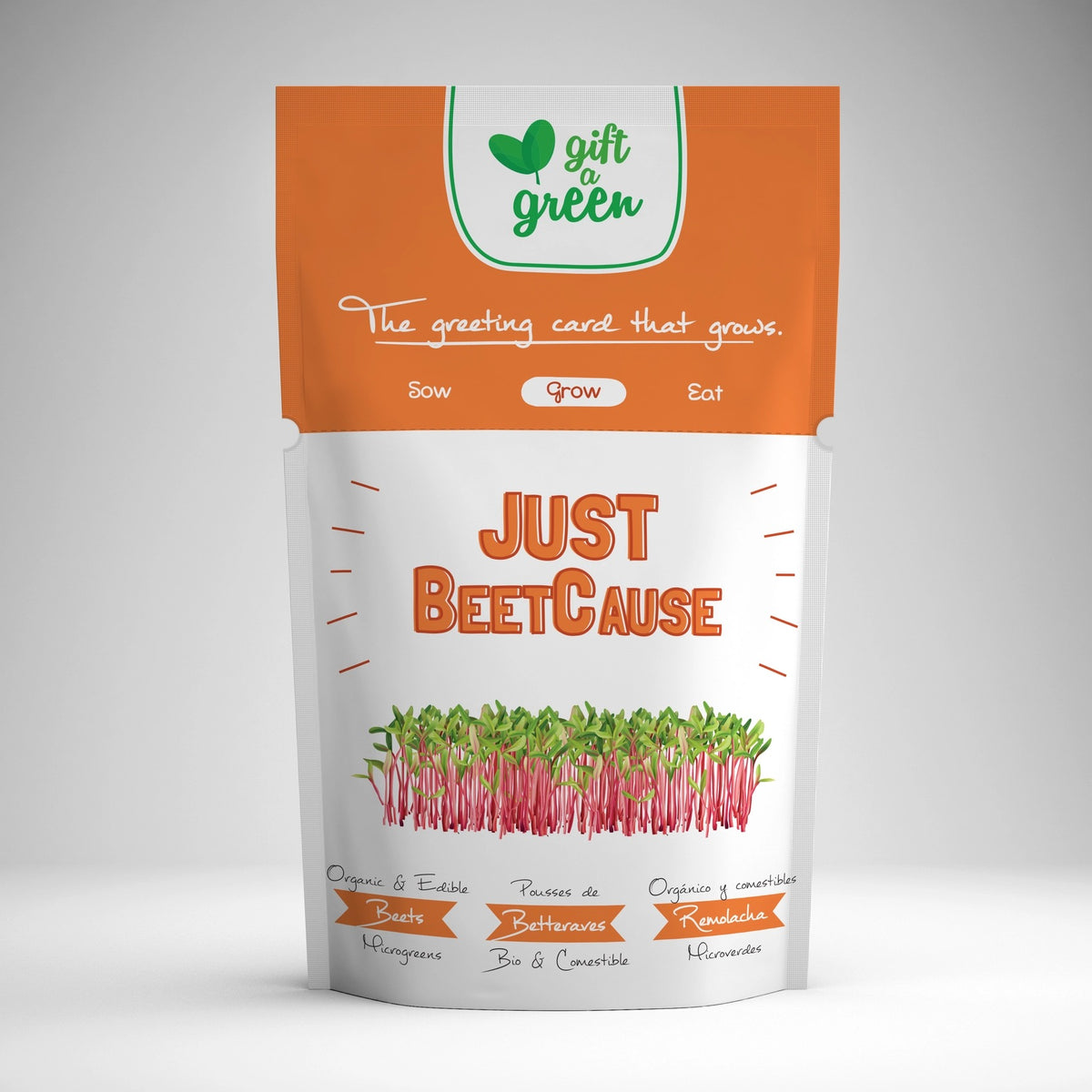Just Beetcause Beet Microgreens Grow Card | Giftagreen