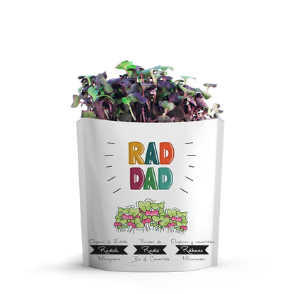 Rad Dad Radish Microgreens Grow Card | Giftagreen