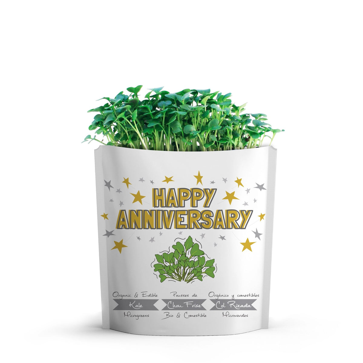 Anniversary Organic Kale Microgreens Grow Card | Giftagreen