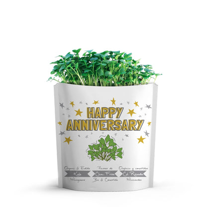 Anniversary Organic Kale Microgreens Grow Card | Giftagreen
