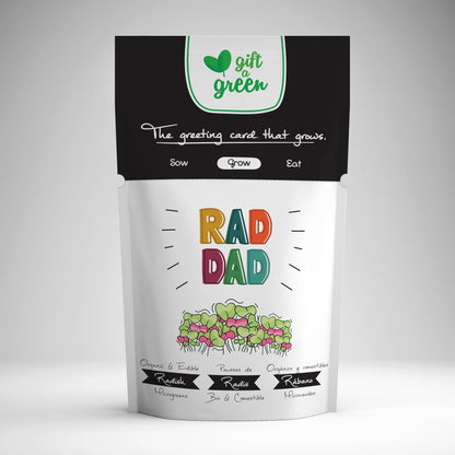 Rad Dad Radish Microgreens Grow Card | Giftagreen