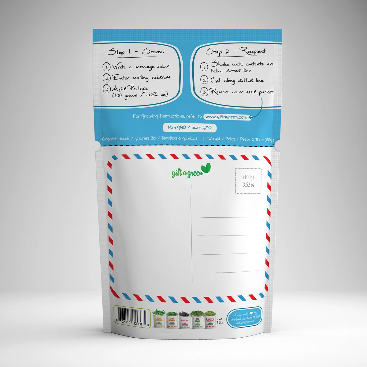 Thank You Arugula Microgreens Grow Card | Giftagreen
