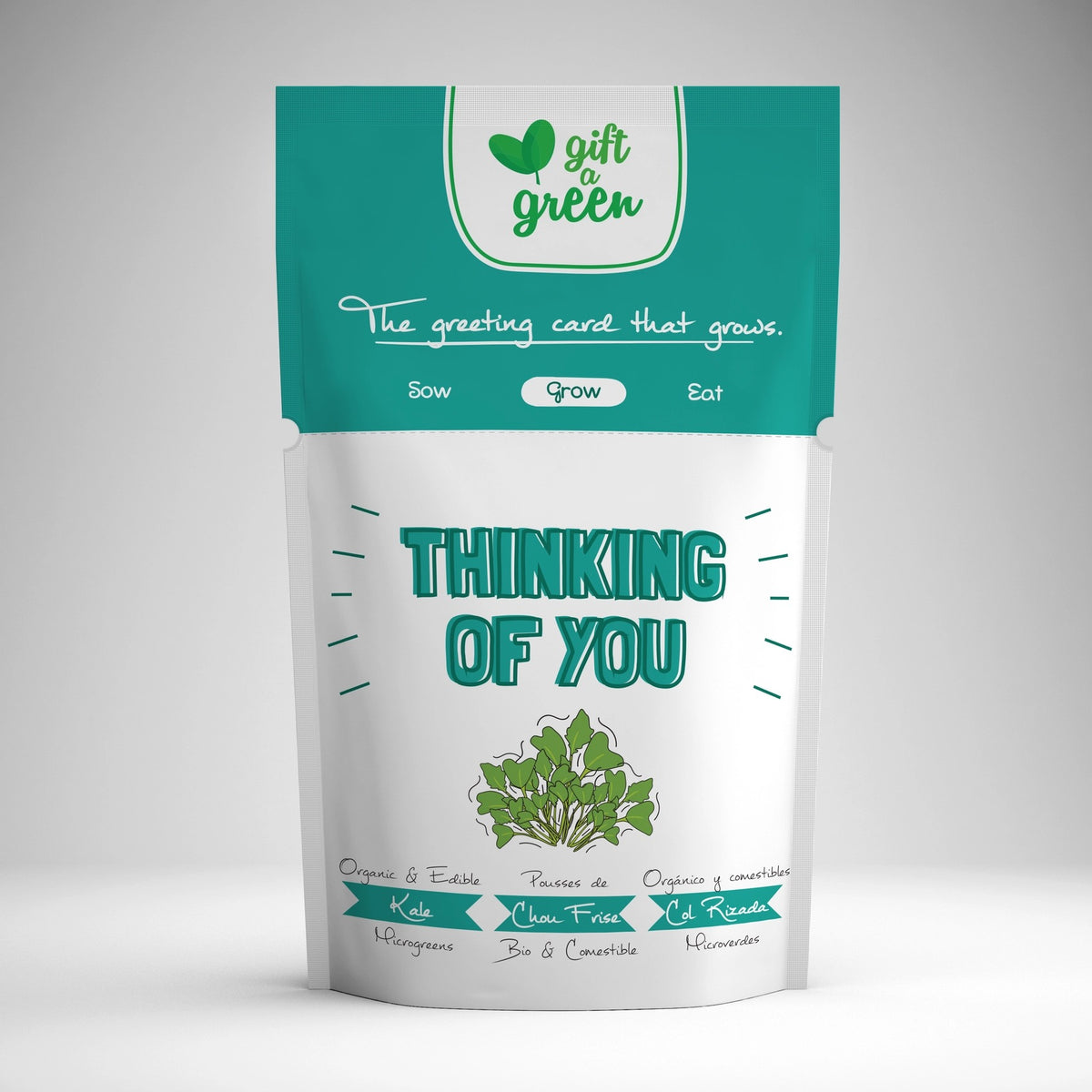 Thinking of You Kale Microgreens Grow Card | Giftagreen