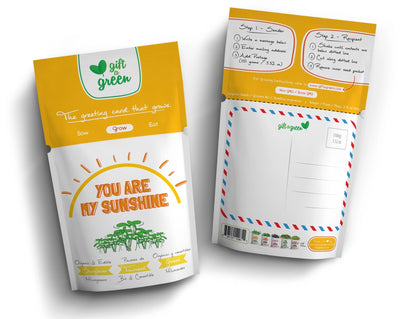 You Are My Sunshine Sunflower Microgreens Grow Card | Giftagreen