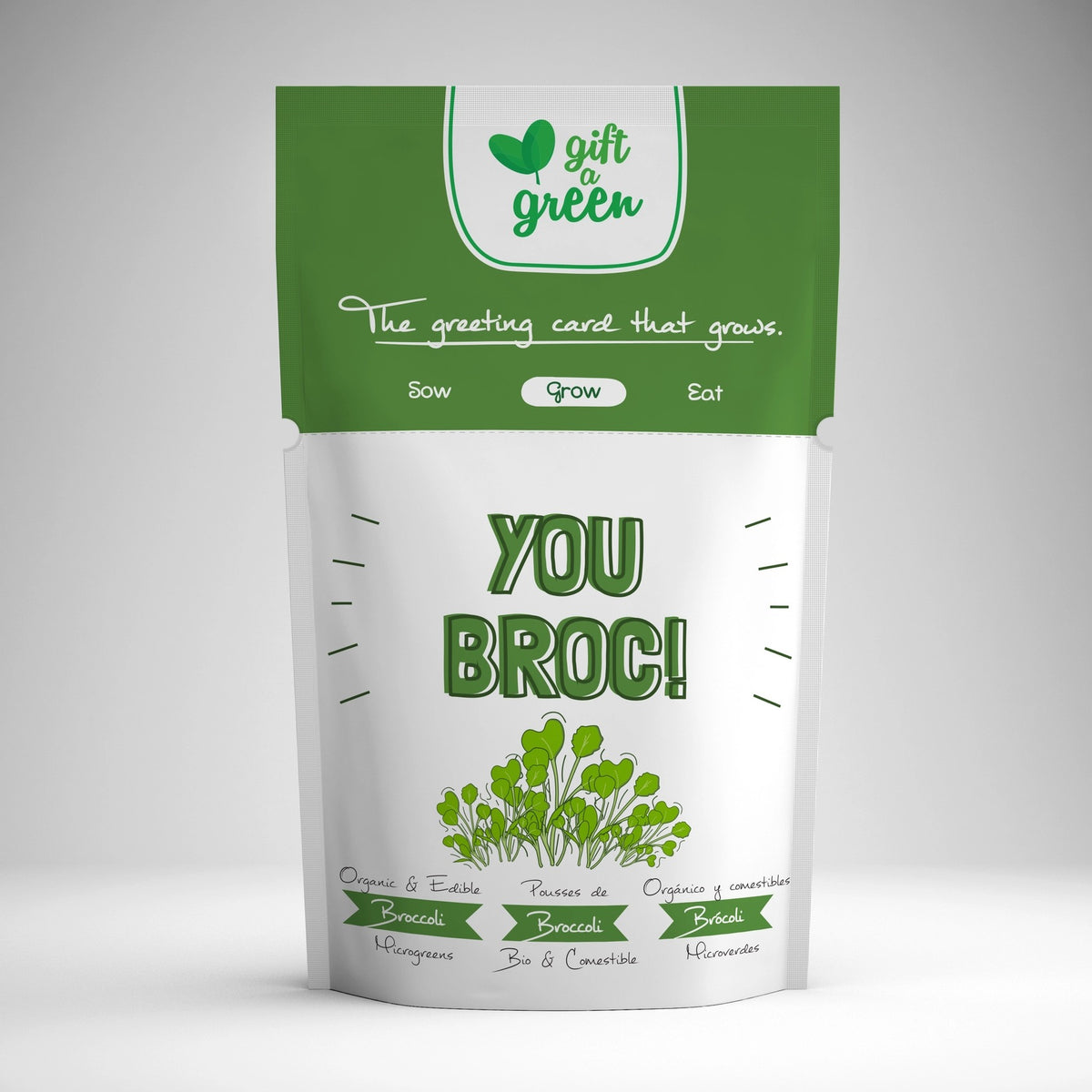 You Broc Broccoli Microgreens Grow Card | Giftagreen
