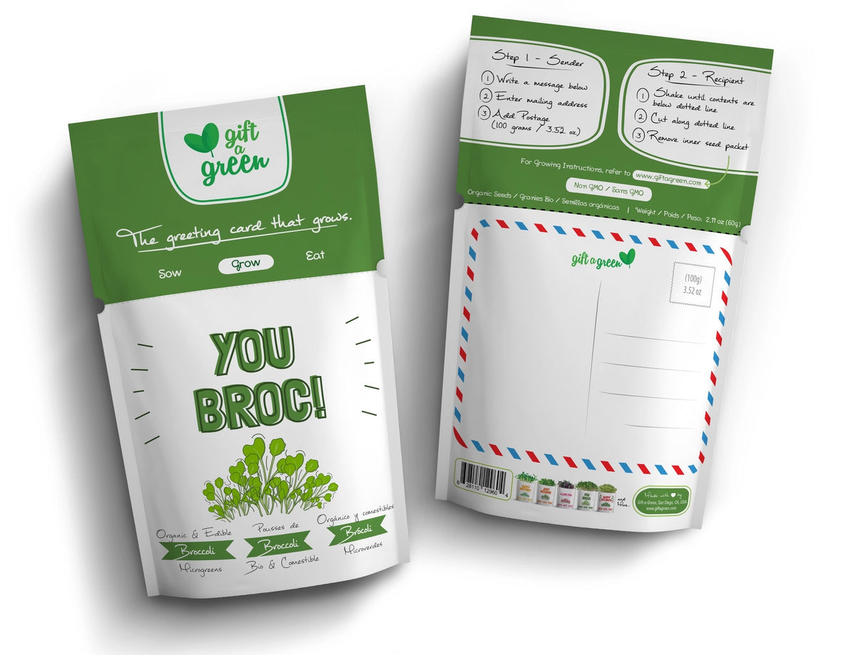 You Broc Broccoli Microgreens Grow Card | Giftagreen