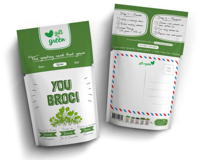 You Broc Broccoli Microgreens Grow Card | Giftagreen
