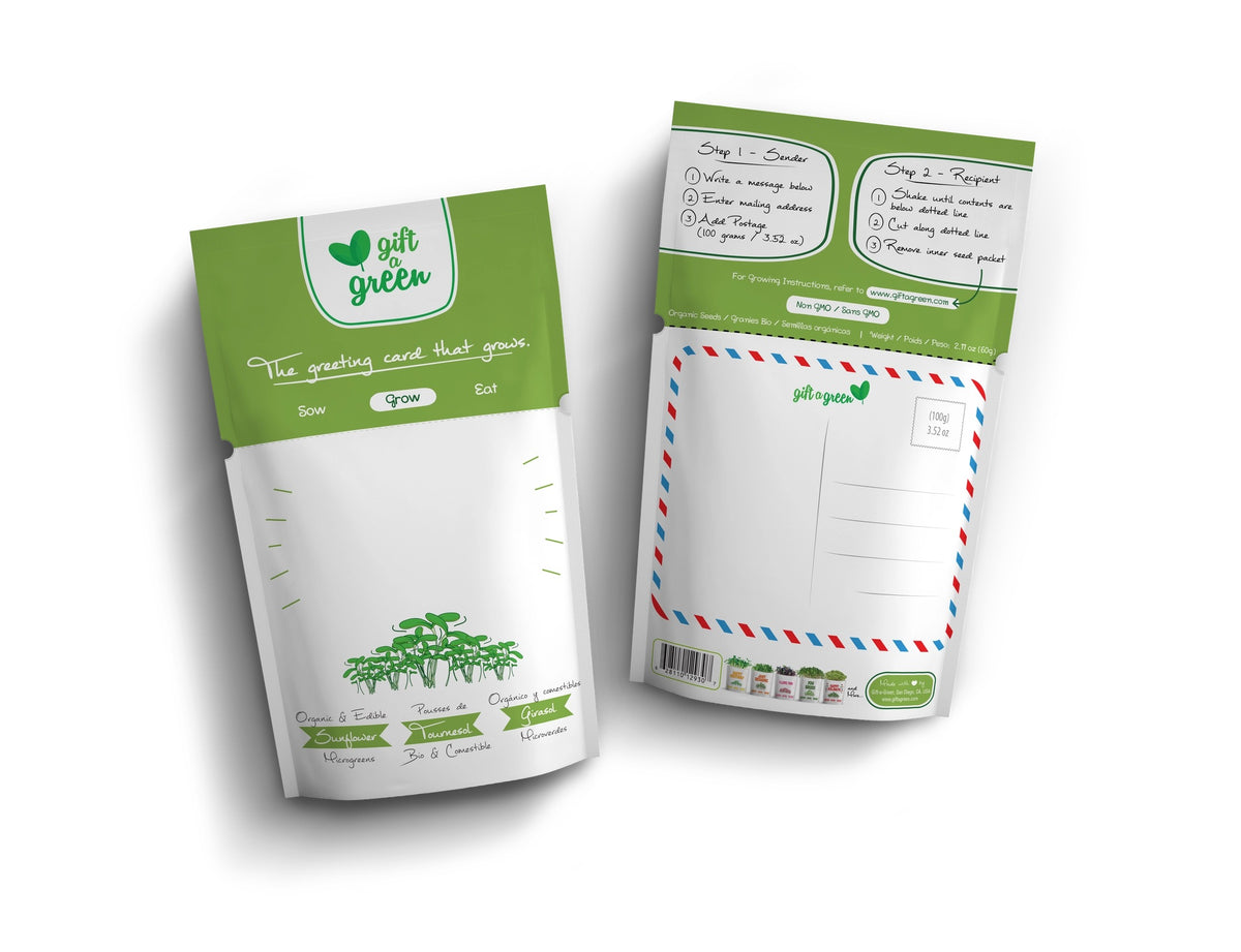Blank Create Your Own Sunflower Microgreens Card | Giftagreen