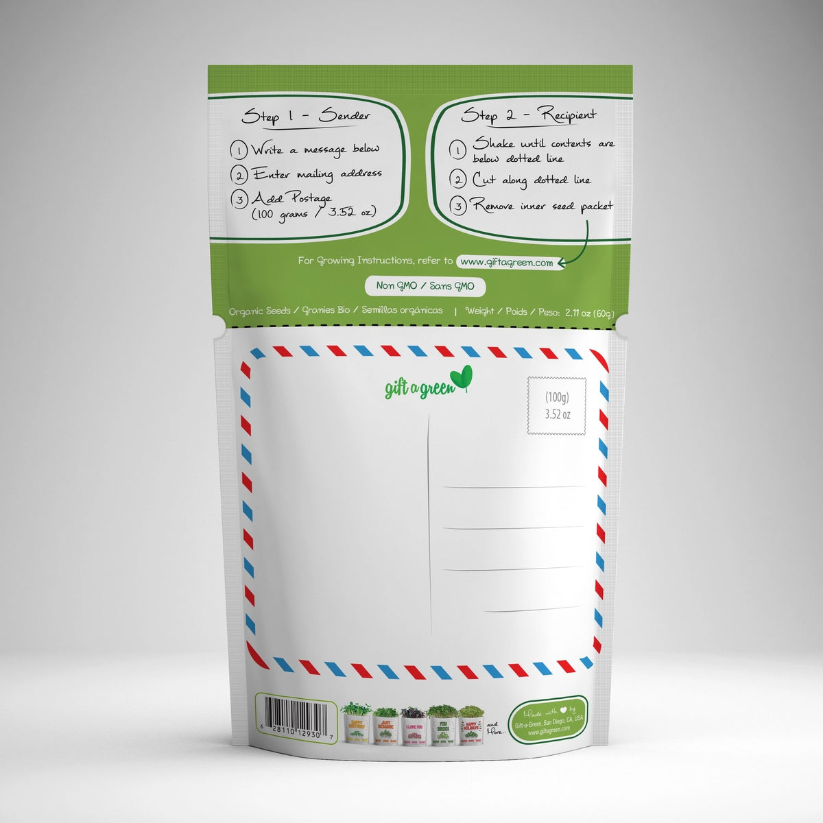 Blank Create Your Own Sunflower Microgreens Card | Giftagreen