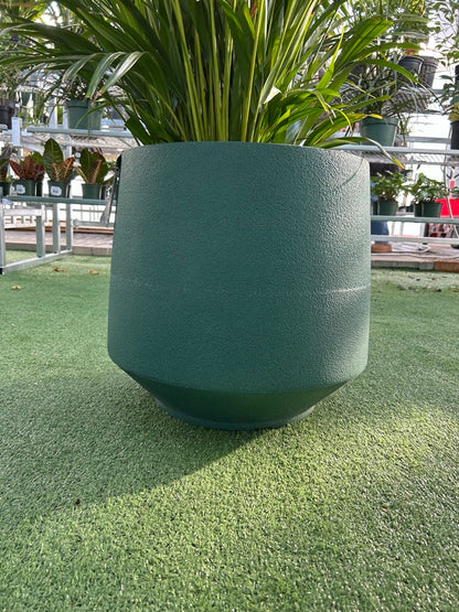 Brut Round Planter – Moss Green Matte Modern Indoor Plant Pot