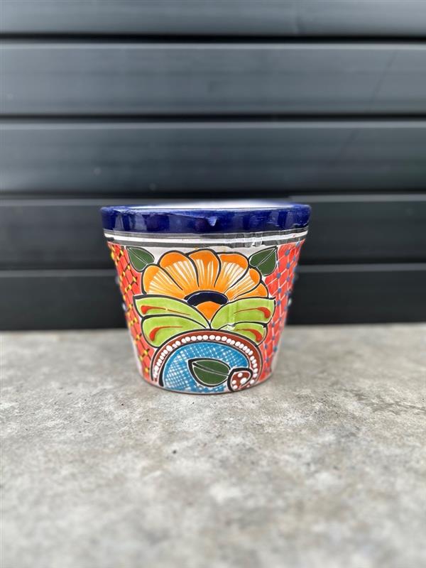 Mexican Planters – Hand-Painted Terracotta Pots with Vibrant Folk Art Designs