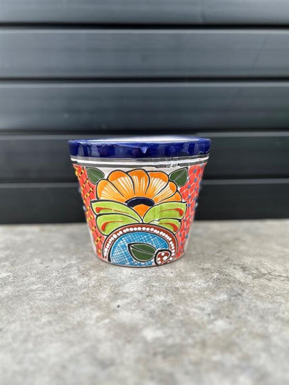 Mexican Planters – Hand-Painted Terracotta Pots with Vibrant Folk Art Designs