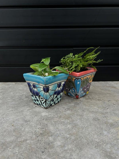 Mexican Planters – Hand-Painted Terracotta Pots with Vibrant Folk Art Designs