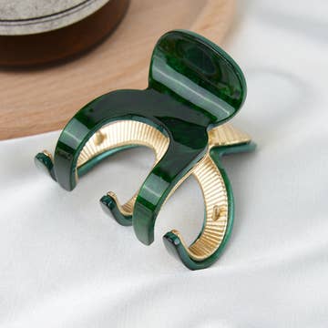 green air clip with gold interior