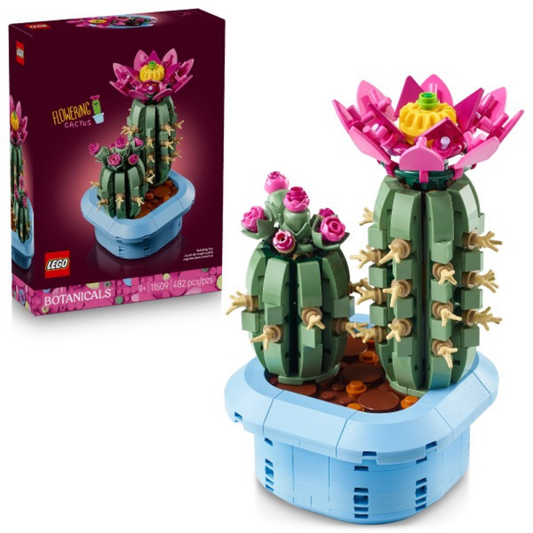 LEGO Botanicals Flowering Cactus 11509 building set box front and built set