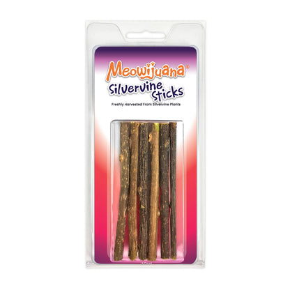a package of meowijuana silver vine sticks against a white background